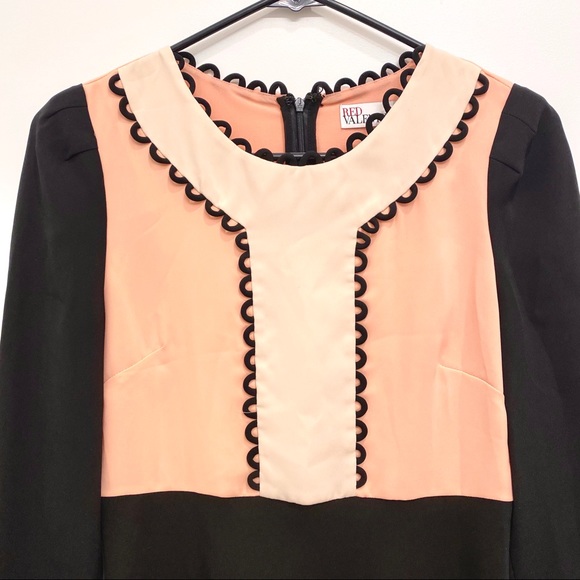 Red Valentino pink/black spliced one-piece dress - Picture 2 of 8